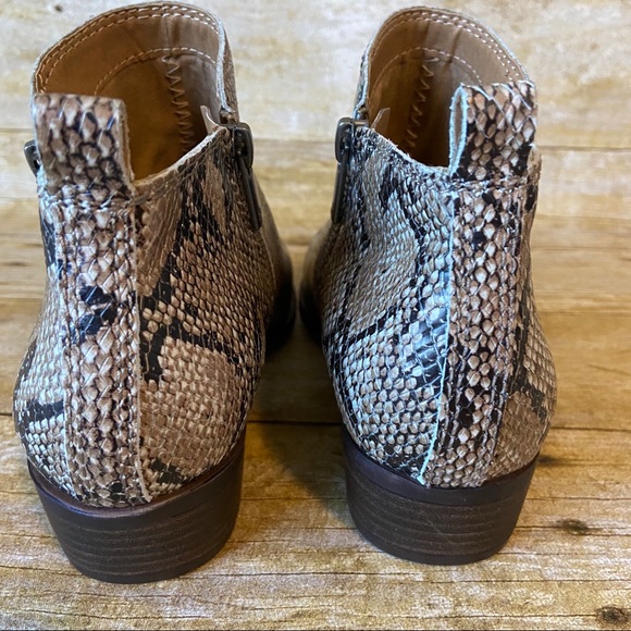 Lucky Brand Basel Snake Print Ankle Bootie Size 6 - Picture 9 of 11